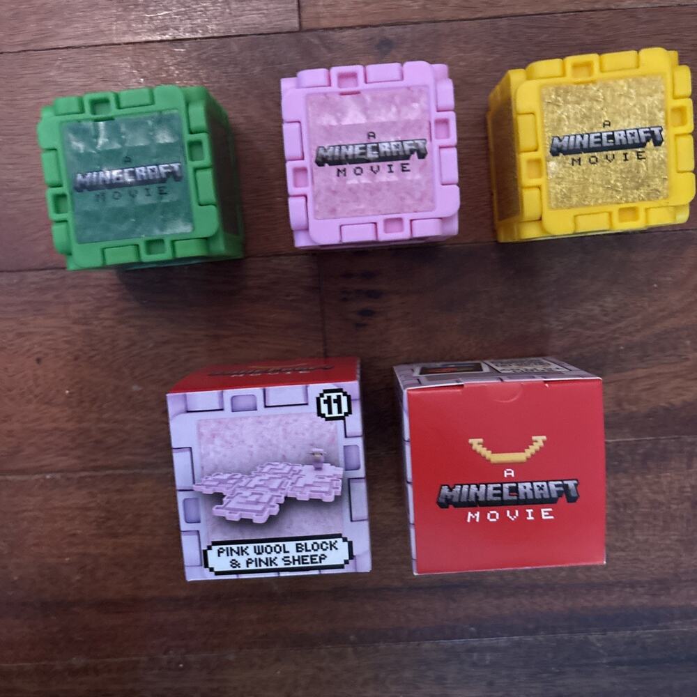 2025 McDonalds Minecraft Happy Meal Toys Pink Sheep Lot
